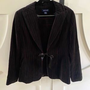 Ann Taylor Black Velvet Suit